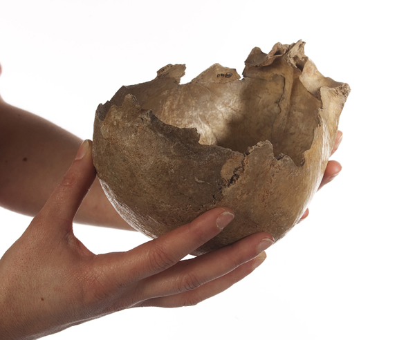Skull cup found at Gough's Cave