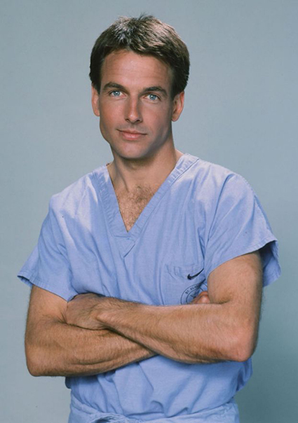 ST. ELSEWHERE -- Season 3 -- Pictured: Mark Harmon as Doctor Robert Caldwell -- Photo by: Herb Ball/NBCU Photo Bank