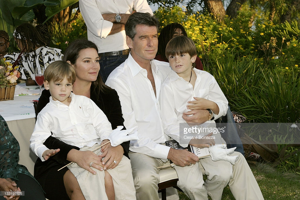 Pierce Brosnan, wife Keely and children Paris and Dylan